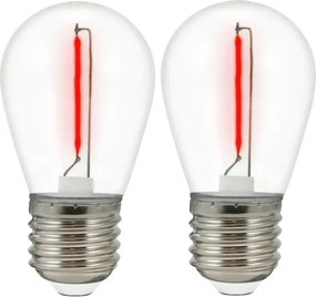SET 2x Lampadina LED PARTY E27/0,3W/36V rosso