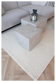 Tappeto in lana color crema tessuto a mano 160x230 cm Pune - House Nordic