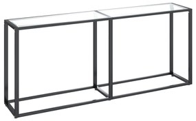 Tavolo consolle trasparente 180x35x75,5 cm in vetro temperato