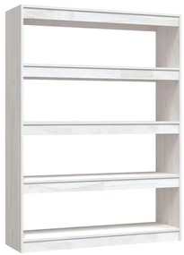 Libreria/divisorio bianco 100x30x135,5 cm in legno di pino