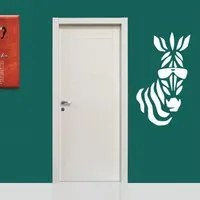 ZEBRA - Adesivo murale wall sticker in vinile 55x95 cm Colore: bianco