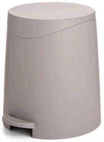 Pattumiera da bagno con pedale 3lt tortora opaca in plastica