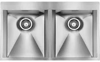 Lavello FOCUS MIX 3 2 vasche ACCIAIO INOX INCASSO SLIM 87,5X50 prof. 19 015225.X3.01.2033