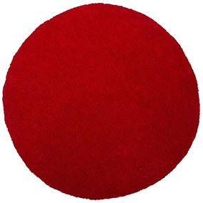 Tappeto shaggy rosso tondo ⌀ 140 cm DEMRE Beliani