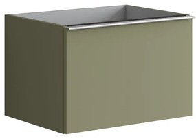 Mobile da bagno sotto lavabo Pixel plain verde laccato opaco L 60 x H 40 x P 45.5 cm 1 cassetto, lavabo non incluso