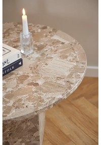 Tavolino rotondo in marmo marrone chiaro ø 80 cm Naxos - Actona