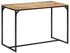 Tavolo Da Pranzo 110x55x75 Cm İn Legno Massello Di Mango Grezzo /