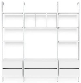 Kit cabina armadio PROJECT KIT LIVING 210X50 CM CLASSIC in alluminio 217.5 x 220 x 50 cm bianco/anodizzato