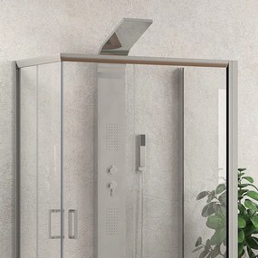 Box 3 lati 80x80x80 altezza 180 vetro trasparente K410 - KAMALU