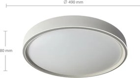 Brilagi-LED Lampada dimmerabile NANCI LED/60W/230V 3000-6500K Ø 49 cm argento +telecomando