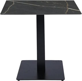 Tavolo bar pub ristorante piano HPL Marmo Nero per esterno 80x80 cm H 74