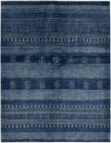 Loribaft Tappeto 150 x 200 Blu (Iran) Annodato A Mano