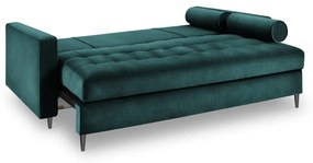 Divano letto in velluto verde petrolio Santo - Milo Casa