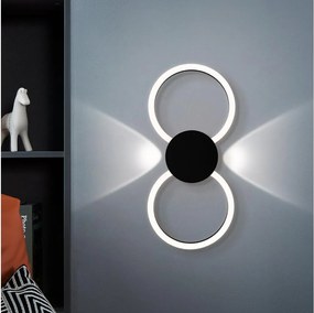 Eglo 902124 - Applique LED VENTICELLO LED/20W/230V + LED/0,91W nero