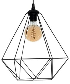 Lampada a sospensione BASKET 1xE27/60W/230V nero