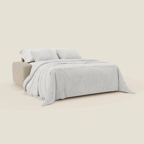 Cloud Divano letto materasso H17 cm dai morbidi cuscini in tessuto impermeabile T06 panna