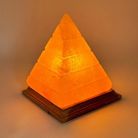 Lampada di Sale Himalayano Rosa naturale a forma di Piramide Scolpita 3-4Kg