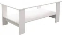 Tavolino da Salotto con ripiano Moderno in truciolare 100x40 - JONNY Colore: Bianco