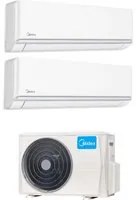 Climatizzatore Condizionatore Midea Dual Split Inverter Elegance 12000+12000 con M2OE-18HFN8-Q R-32 Wi-Fi Optional 12+12