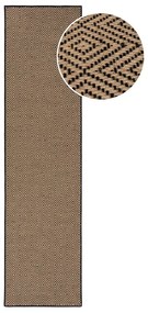Passatoia nera/di colore naturale in iuta 60x800 cm Diamond – Flair Rugs