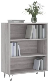 Libreria grigio sonoma 69,5x32,5x90 cm in legno multistrato
