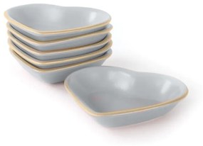 Set di 6 ciotole in ceramica grigio chiaro - Hermia