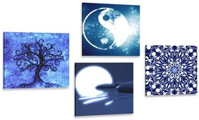 Set di quadri – Feng Shui in blu