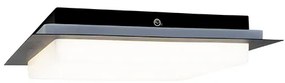 Plafoniera moderna nera quadrata incl. LED IP44 - Lys