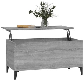 Tavolino salotto grigio sonoma 90x44,5x45 cm legno multistrato