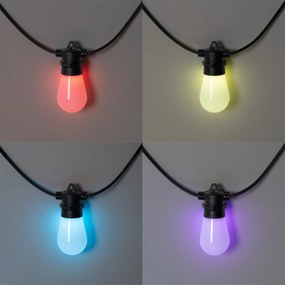 Catenaria di luci LED intelligenti 15 metri 15 luci opale RGBW IP44 - Chill
