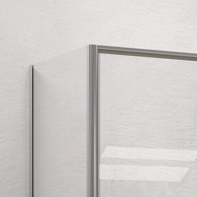 Box doccia angolare 90x130 telaio argento opaco scorrevole | KE-4000A - KAMALU
