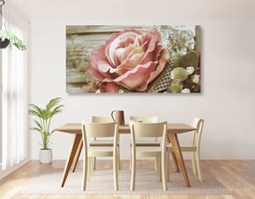 Quadro su tela – Rose vintage eleganti