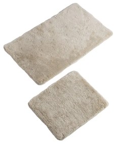 Set di 2 tappetini da bagno beige - Foutastic