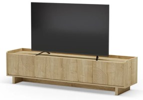 Mobile TV di colore naturale con effetto rovere 180x45x40 cm Daira – Marckeric