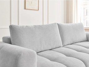 Divano grigio chiaro allungabile e con contenitore 251 cm Fuji – Bobochic Paris