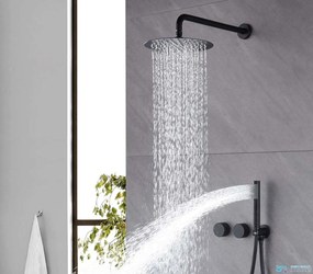 Sistema doccia da incasso ELITE EDITION BCS1343 in ottone, multigetto, in più finiture tra cui oro spazzolato e nero opaco — Nero
