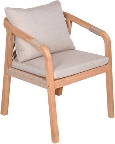 Sedie da esterno in set di colore naturale in legno massiccio 2 pz Bogota – Garden Pleasure