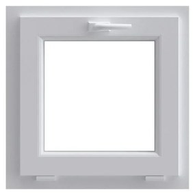 Finestra in PVC bianco L 50 x H 50 cm, 1 anta ribaltabile