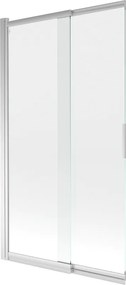 Mexen Fox paratia da vasca da bagno a 2 ante scorrevoli 100 x 150 cm, trasparente, cromo - 891-100-002-01-00