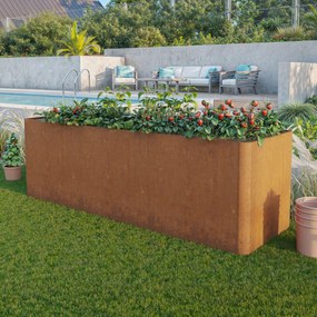PRIMEYARD 250 x 80 x 80 cm Orto rialzato, acciaio corten, look ruggine - (GFPV01089)