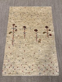 Gabbeh Tappeto 80x120 Beige (Iran) Annodato A Mano
