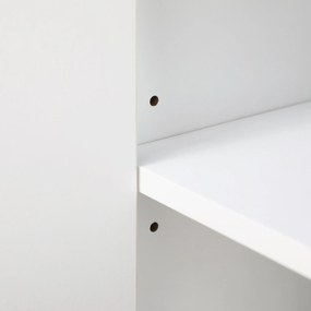 Credenza 12 Ripiani Interni 120x35x85 cm in Truciolato Bianco...