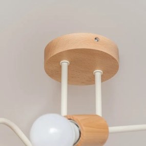 Plafoniera a montaggio rasato OXFORD 2xE27/15W/230V pino/crema