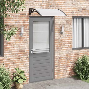 Tettoia Per Porta Nero E Trasparente 100x75 Cm İn Policarbonato /