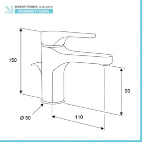 Set rubinetti lavabo e bidet in ottone cromo di Rubinetterie Mariani Linea Surf