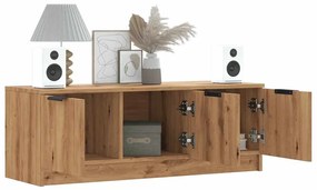Mobile Tv Marrone Artigianale 102x35x36,5 Cm Legno Multistrato /