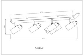 Globo 54045-4 - Faretto MATTI 4xE27/40W/230V