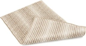 Tappeto bagno in ciniglia beige super soft 50x80 cm con retro antiscivolo Marea