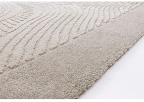 Tappeto in lana grigio chiaro 200x300 cm Tric - Agnella