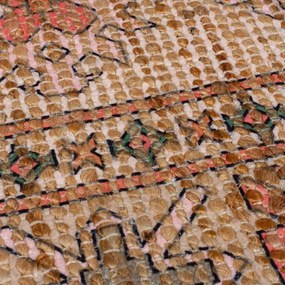 Tappeto rosa e color terracotta in misto iuta tessuto a mano 160x230 cm Lana Jute – Flair Rugs